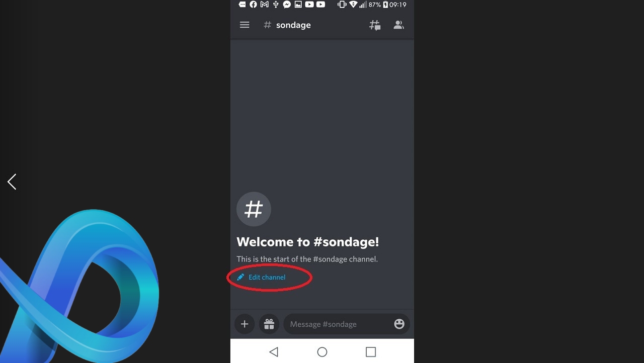 Faire un sondage Discord sur mobile