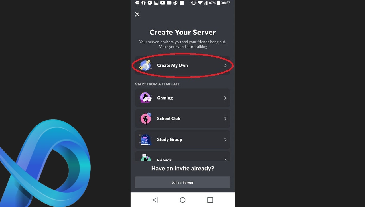 Faire un sondage Discord sur mobile