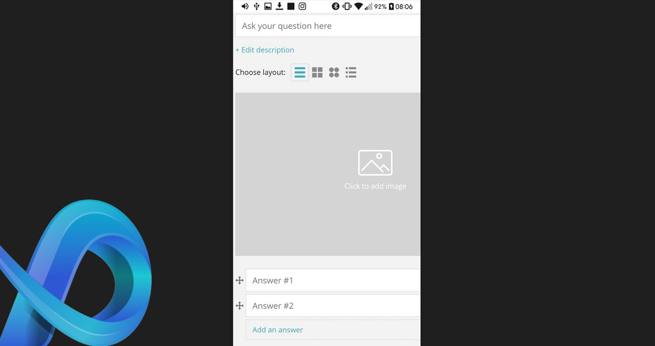 Faire un sondage sur un appareil Android