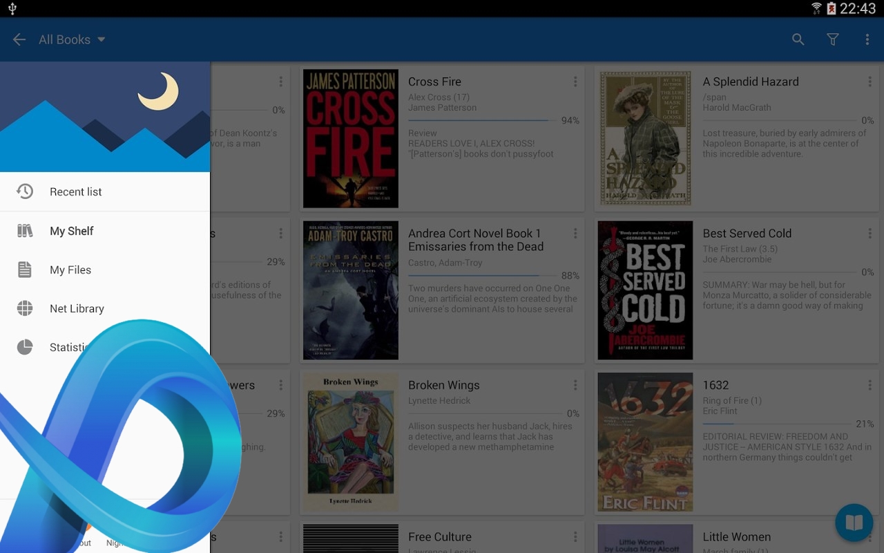 Meilleures applications epub Android.
