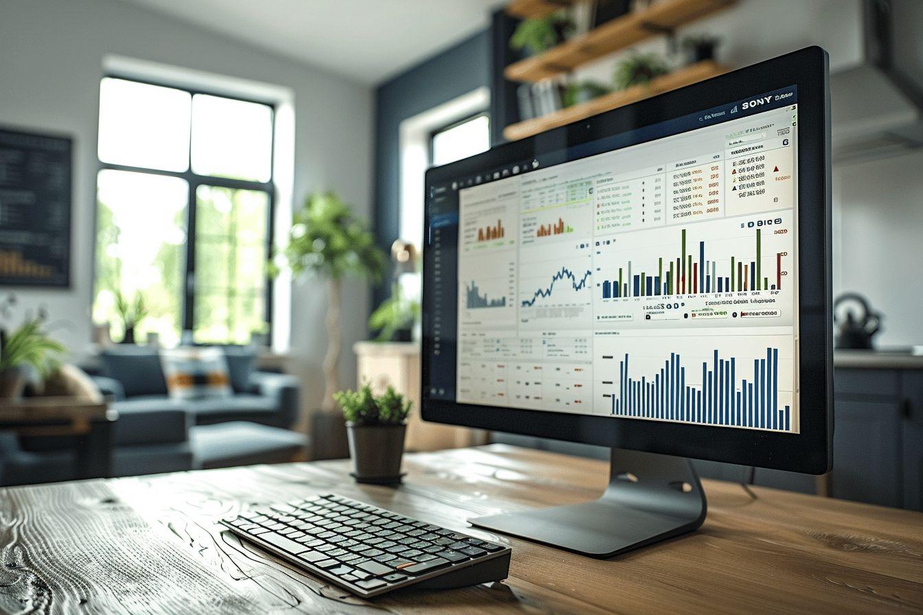 Un écran d'ordinateur affichant des graphiques et des données financières