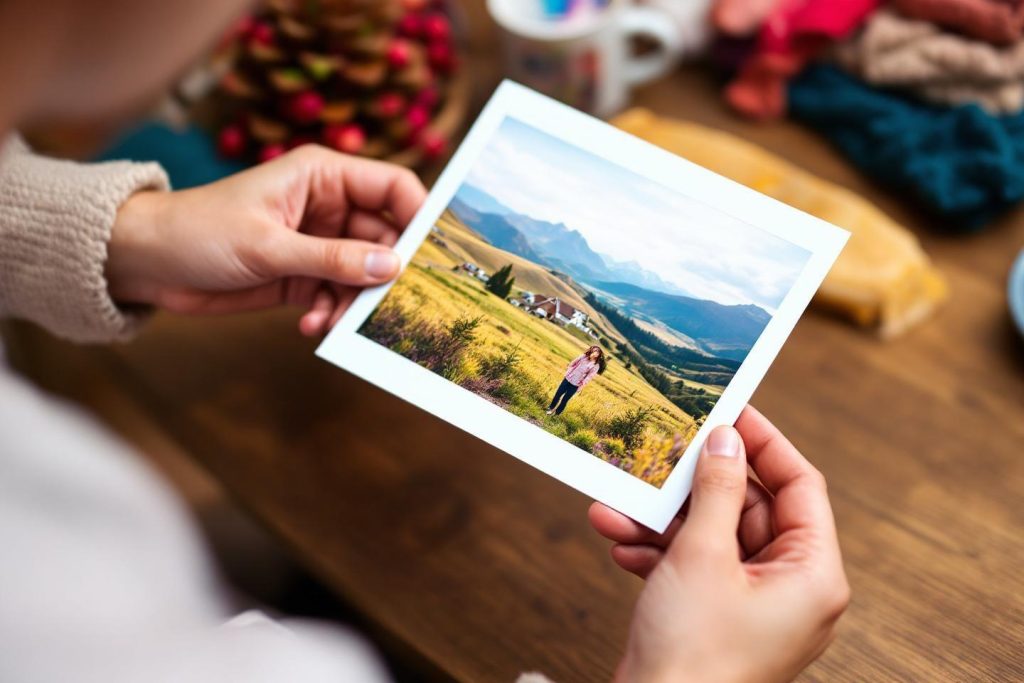 Photo instantanée d'un paysage montagneux avec une silhouette